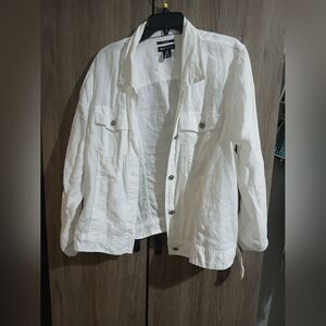 Motto White Linen Jacket - NY Collection